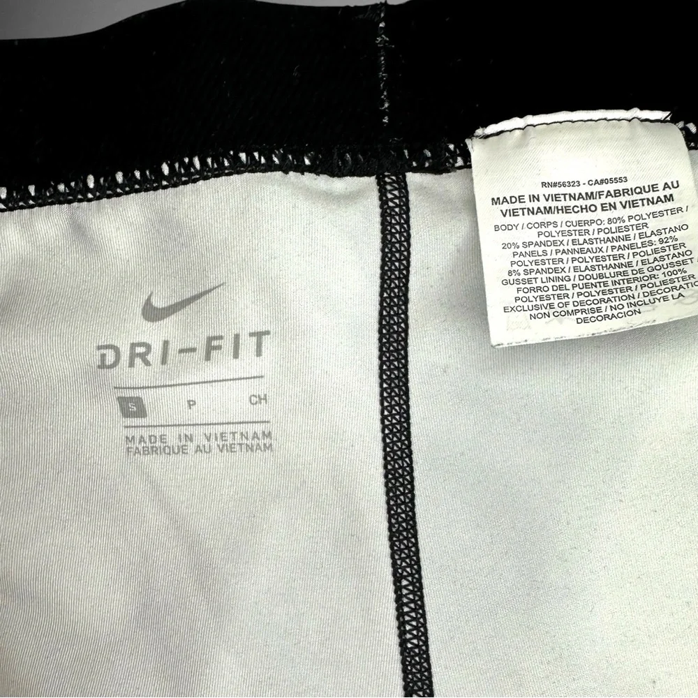 Nike Pro Capri Leggings Small Pink Black Swirl Pattern - Picture 6 of 7